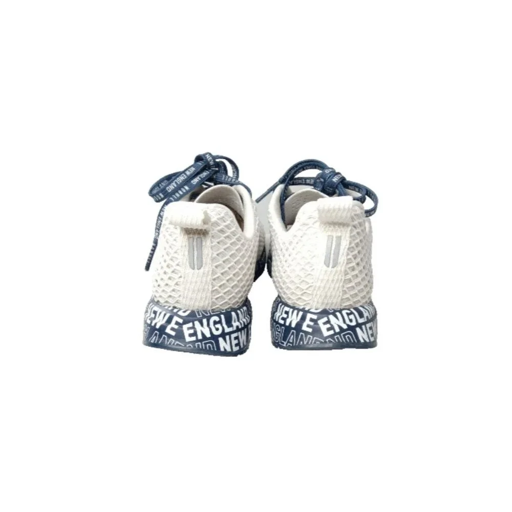 NOBULL New England Diamond Mesh Runner Shoes Women's Size 9.5 White & Blue - Picture 6 of 9
